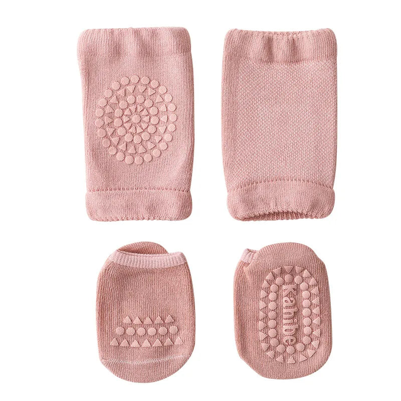 Anti-Slip Baby Knee Pad Socks Set